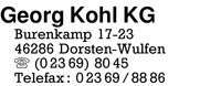 Kohl KG, Georg