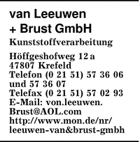 Leeuwen & Brust GmbH, Van