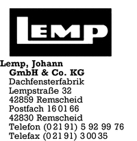 Lemp GmbH u. Co. KG, Johann