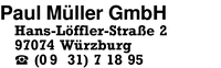 Mller GmbH, Paul