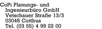 CoPI Cottbuser Planungs- und Ingenieurb�ro GmbH
