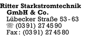Ritter Starkstromtechnik GmbH & Co.