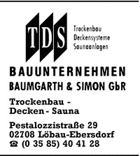 TDS Bauunternehmen Baumgarth & Simon  GbR