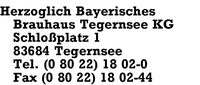 Herzoglich Bayerisches Brauhaus Tegernsee KG