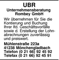 UBR Unternehmensberatung Rombey GmbH