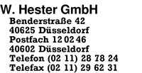 Hester GmbH, W.,