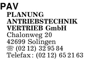 PAV Planung Antriebstechnik Vertrieb GmbH