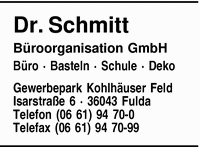 Schmitt Broorganisation GmbH, Dr.