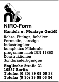 Niro-Form  Handels u. Montage GmbH