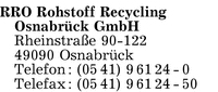 RRO Rohstoff Recycling Osnabrck GmbH