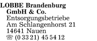 LOBBE Brandenburg GmbH & Co.