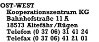 OST-WEST-Kooperationszentrum KG